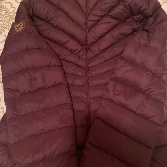 Michael Kors Burgundy Puffer Jacket - Picture 2 of 4